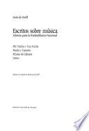 Escritos sobre música: libretos para la Radiodifusora Nacional