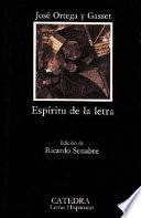 Espíritu de la letra