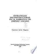 Estrategias deconstructoras en la narrativa de Jiménez Lozano