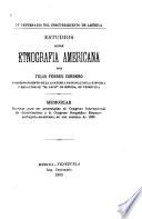 Estudios sobre etnografia Americana
