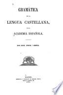 Gramática de la lengua castellana