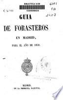 Guía de forasteros en Madrid para el año de 1858
