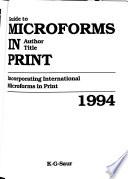 Guide to Microforms in Print