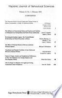 Hispanic Journal of Behavioral Sciences