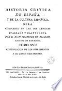 Historia critica de España, y de la cultura española, 17