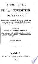Historia crítica de la inquisición de España