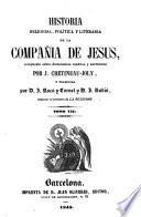 Historia religiosa, política y literaria de la Compañía de Jesús
