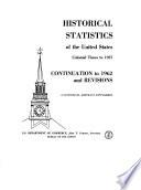 Historical Statistics of the United States, Colonial Times to 1957