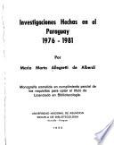 Investigaciones hechas en el Paraguay, 1976-1981