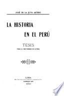 La historia en el Perú