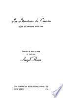 La literatura de España desde sus origenes hasta 1700