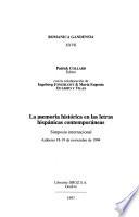 La memoria histórica en las letras hispánicas contemporáneas
