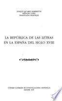 La república de las letras en la España del siglo XVIII