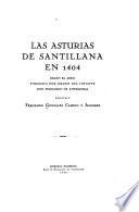 Las Asturias de Santillana en 1404, según el apeo formado por orden del infante don Fernando de Antequera