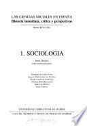Las Ciencias sociales en España: Sociología