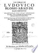 Las Obras de Ludouico Blosio ...