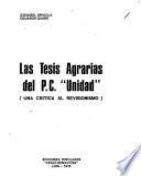 Las tesis agrarias del P.C. Unidad