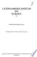 Latinoamericanistas en Europa