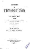 Lecciones de literatura general y española