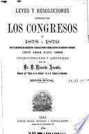Leyes y resoluciones de los Congresos ordinario y extraordinario
