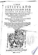 Libro intitulado instruccion del pecador