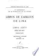 Libros de Cabildos de Lima ...