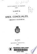 Lista de Sres. Concejales, comisiones y dependencias