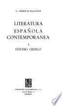 Literatura española contemporánea, 1898-1936