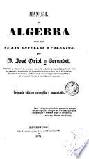 Manual de álgebra...