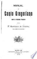 Manual de Canto gregoriano según la verdadera tradición