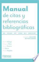 Manual de citas y referencias bibliográficas