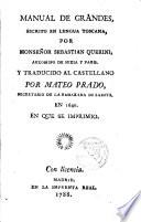 Manual de Grandes, escrito en lengua toscana