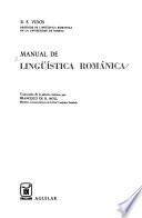 Manual de lingüística románica