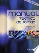 MANUAL TÉCNICO DE SONIDO. 7a ed.