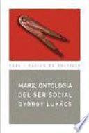 Marx, ontología del ser social