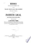 Memoria del Instituto de Segunda Enseñanza de Osuna