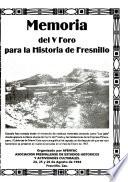 Memoria del V Foro para la Historia de Fresnillo