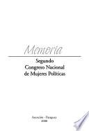 Memoria Segundo Congreso Nacional de Mujeres Políticas