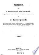 Memoria sobre la organizacion del archivo general central de Espana