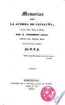 Memorios sobre la guerra de Cataluña en los años 1822 y 1823