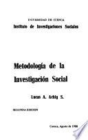 Metodología de la investigación social