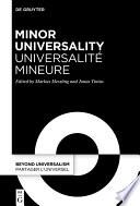 Minor Universality / Universalité mineure