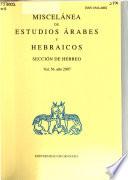 Miscelánea de estudios árabes y hebraicos