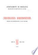 Miscellanea barcinonensia