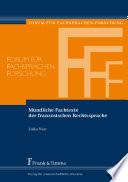 Mündliche Fachtexte der französischen Rechtssprache
