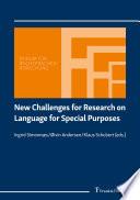 New Challenges for Research on Language for Special Purposes