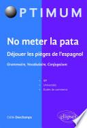 No meter la pata - Déjouer les pièges de l’espagnol - Grammaire, Vocabulaire, Conjugaison