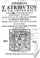 Nombres y atributos de la impecable siempre Virgen Maria ...