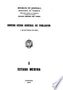 Noveno censo general de poblacion, 26 de febrero de 1961: Estado Merida