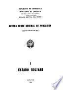 Noveno censo general de población: Estado Bolívar